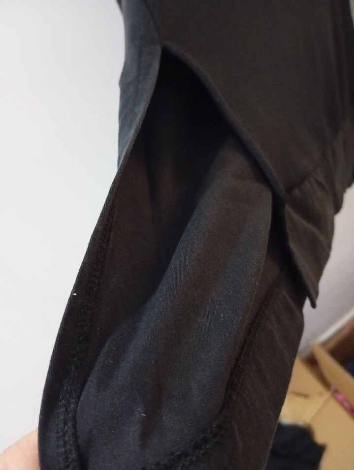 Gri Siyah Baskılı Hamile Uzun Kollu Tişört - Görsel 4