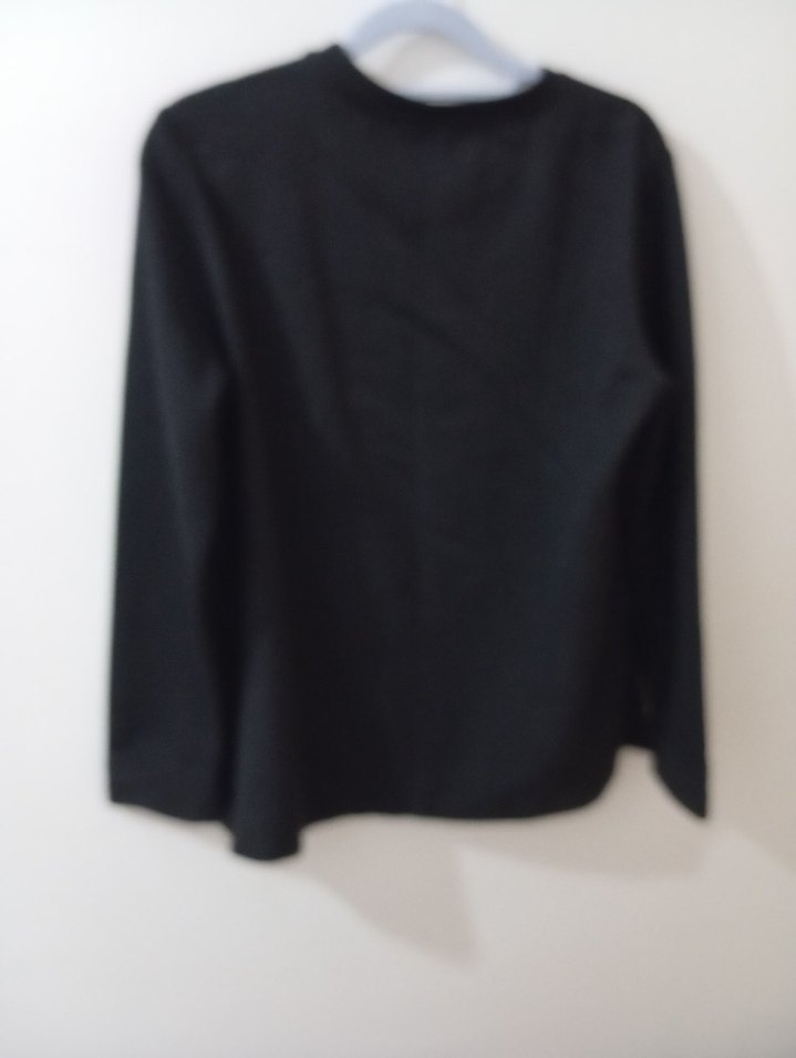 Gri Siyah Baskılı Hamile Uzun Kollu Tişört - Görsel 5