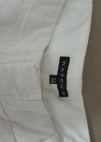 Düğmeli Midi Keten Kadın Pantolon - Görsel 3