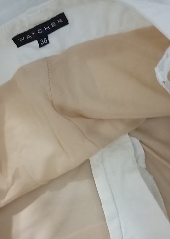 Düğmeli Midi Keten Kadın Pantolon - Görsel 4