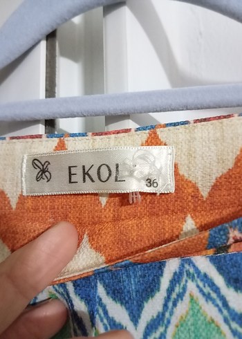 Bohem Çok Renkli Piliseli Uzun Kumaş Pantolon - Görsel 4