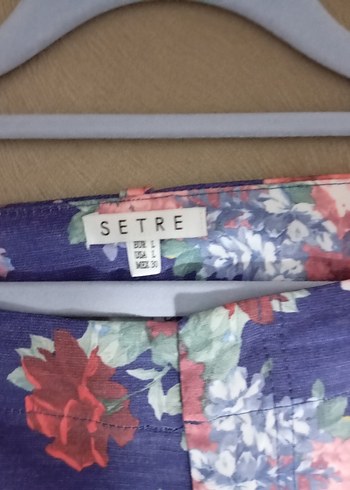 Çiçek Desenli Dar Kesim Kadın Pantolon - Görsel 2