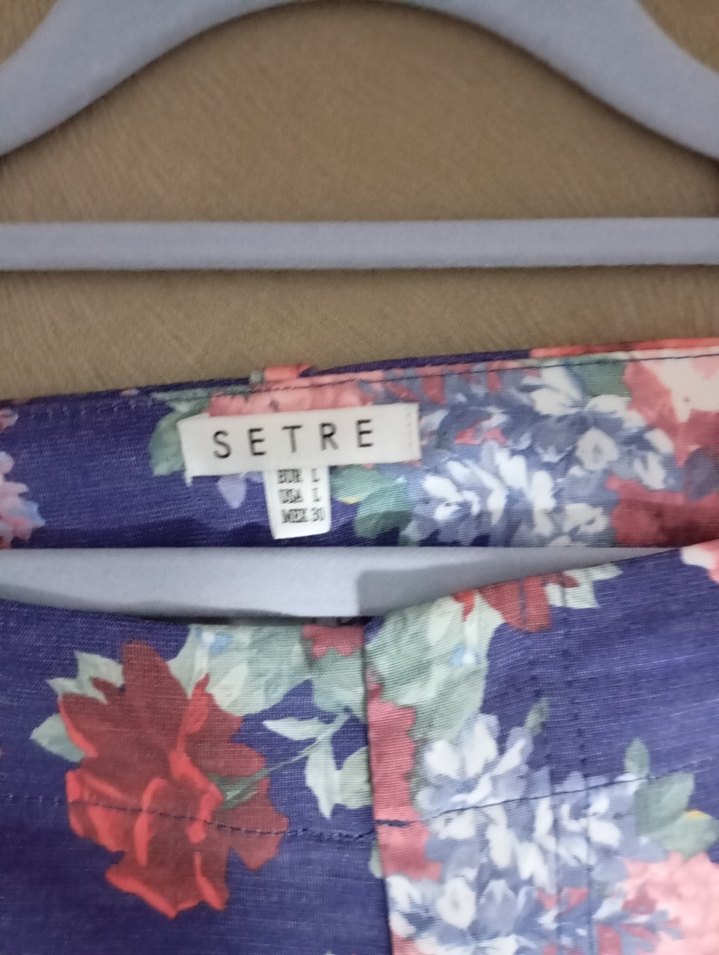 Çiçek Desenli Dar Kesim Kadın Pantolon - Görsel 2