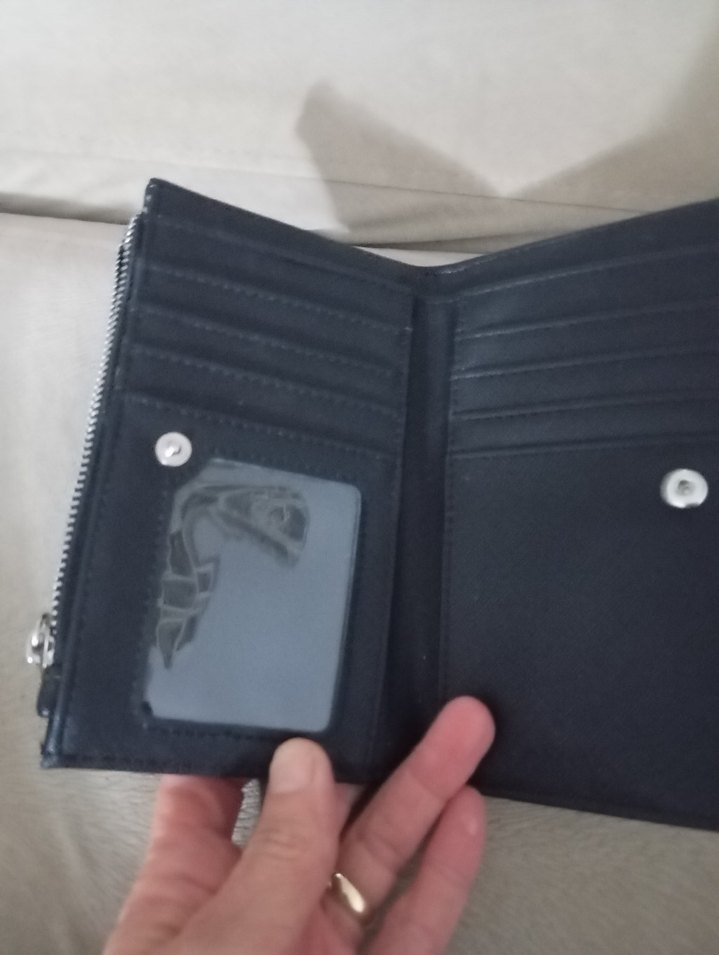 Fermuarlı Siyah Kadın Cüzdanı - Görsel 2