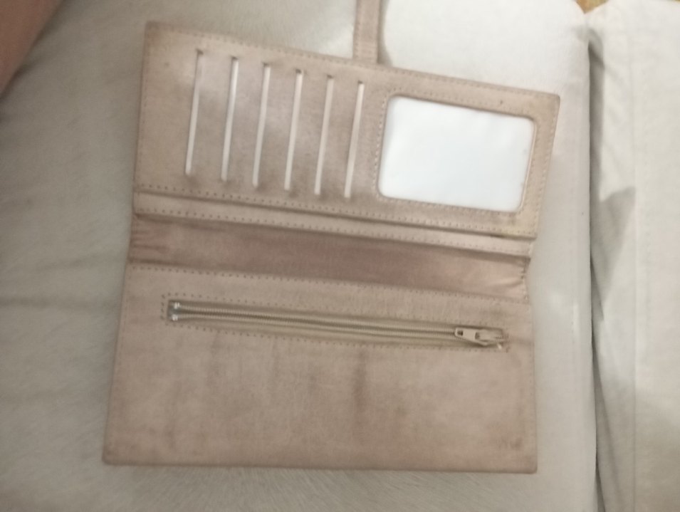 Bej Deri Kadın Cüzdanı Tokalı - Görsel 2