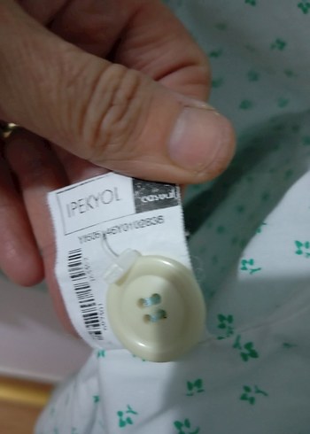 su yeşili  Düğmeli Kadın Keten Blazer Ceket - Görsel 5