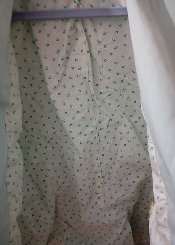 su yeşili  Düğmeli Kadın Keten Blazer Ceket - Görsel 6