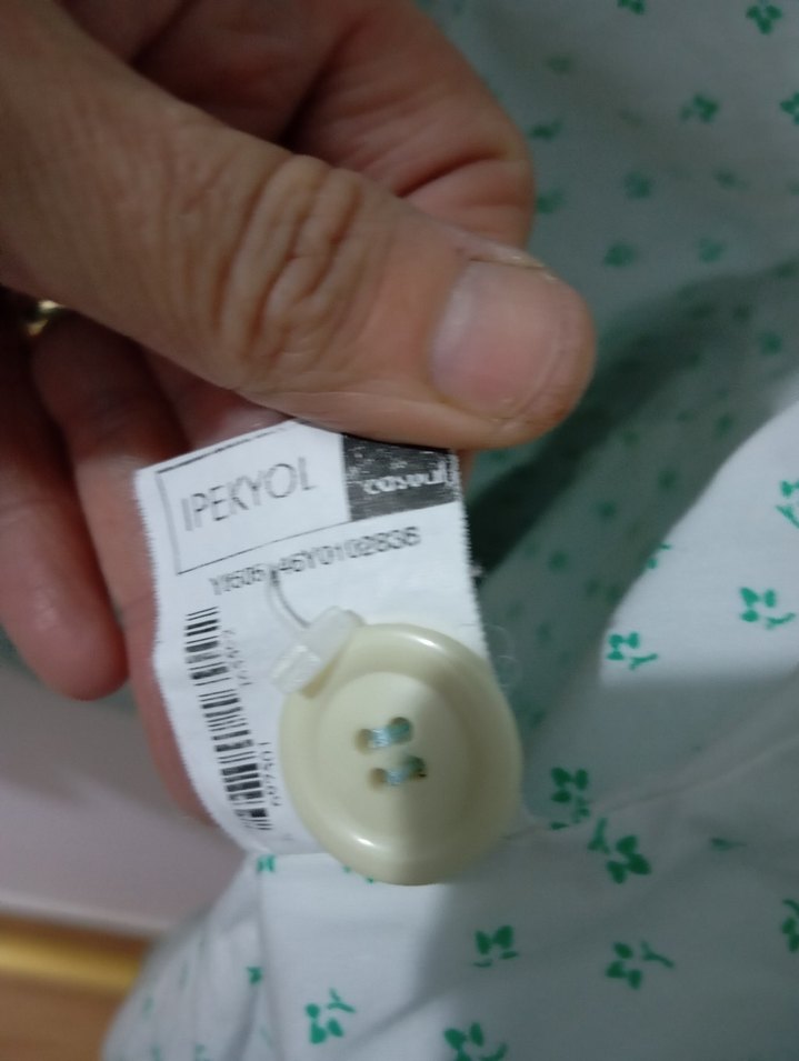 su yeşili  Düğmeli Kadın Keten Blazer Ceket - Görsel 5