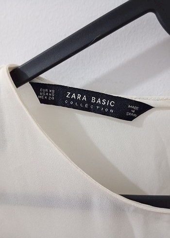 Zara Düğmeli Beyaz İşlemeli Uzun Kollu Bluz