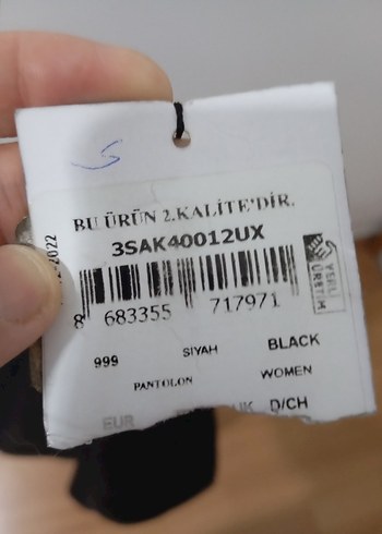 Koton Kadın Siyah Kumaş Pantolon Midi Boy