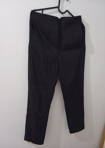 Kadın Siyah Kumaş Pantolon Midi Boy