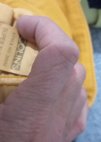 27 Beden sarı Renk colins Düğmeli Parlak Sarı Kadın Kot Pantolon