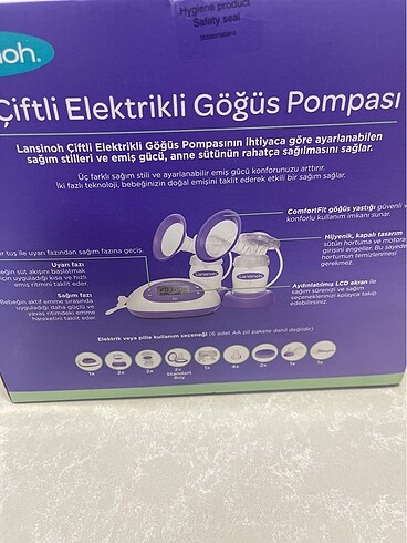 Lansinoh çift elektrikli göğüs pompası