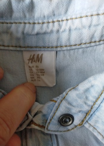 H&M Erkek Çocuk Gri Denim Gömlek H&M