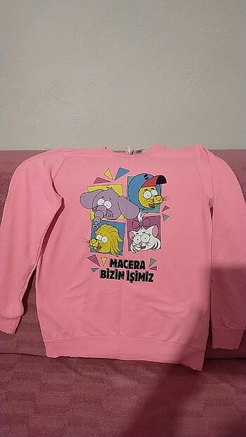 12 13yaş kral şakir kız çocuk sweatshirt 