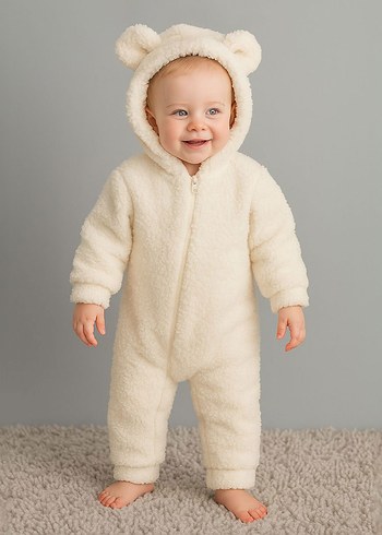 Zara Sıcacık Peluş Bebek Tulumu