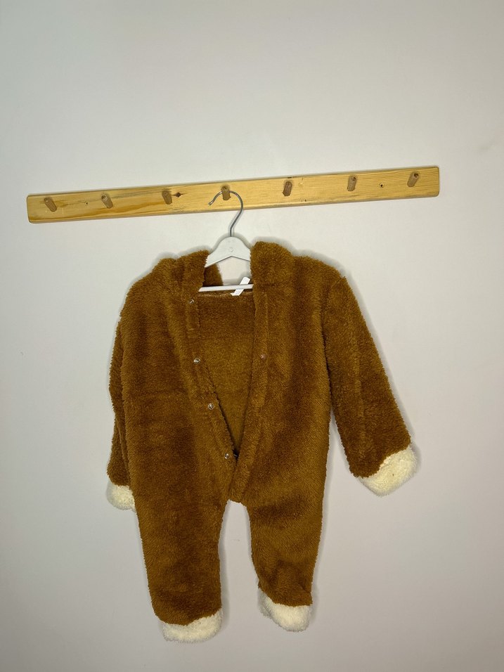 Sıcacık Peluş Bebek Tulumu - Görsel 4