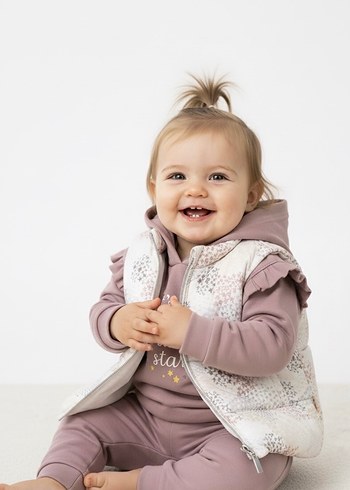 Yelekli 3 Parça Kız Bebek Eşofman Takımı - Görsel 4