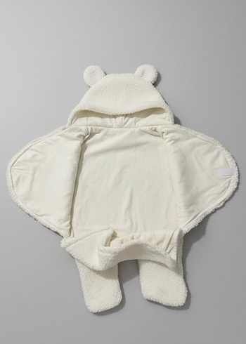 Peluş Welsoft Kumaş Astarlı 0-12Ay Bebek Kundak Battaniye - Görsel 3