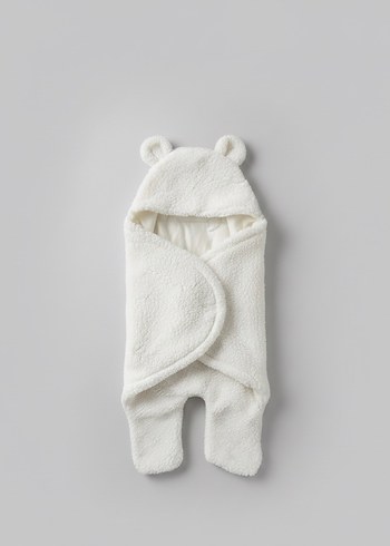 Peluş Welsoft Kumaş Astarlı 0-12Ay Bebek Kundak Battaniye - Görsel 2