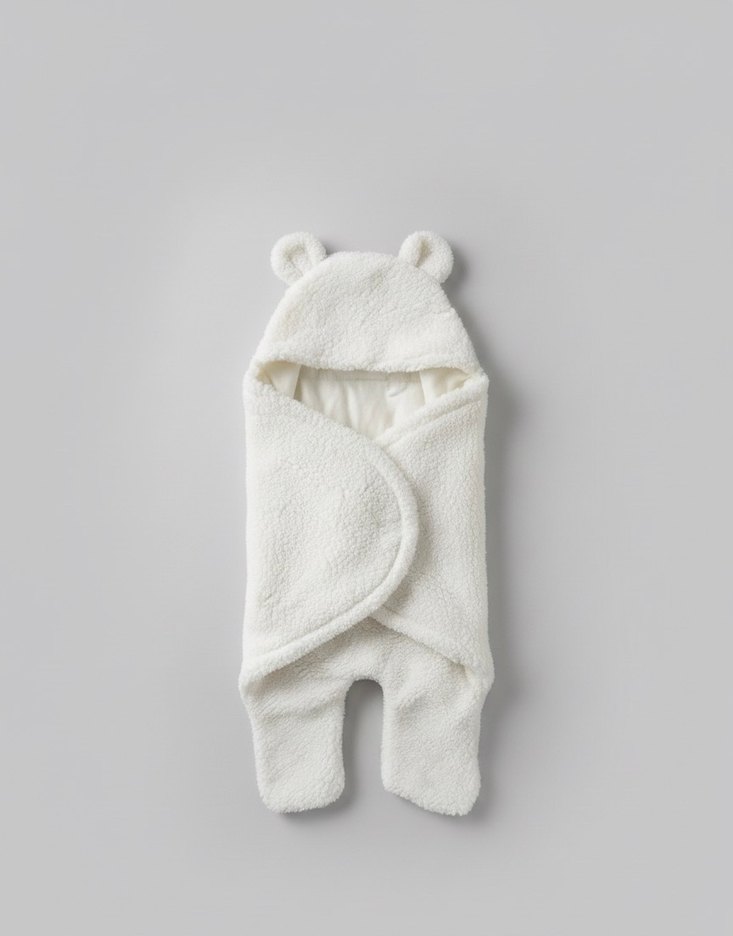 Peluş Welsoft Kumaş Astarlı 0-12Ay Bebek Kundak Battaniye - Görsel 2