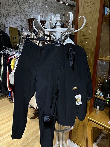 Robin Gold Düğmeli Ceket Pantolon Takım