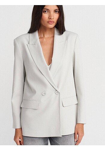 Dilvin Blazer Ceket Gri