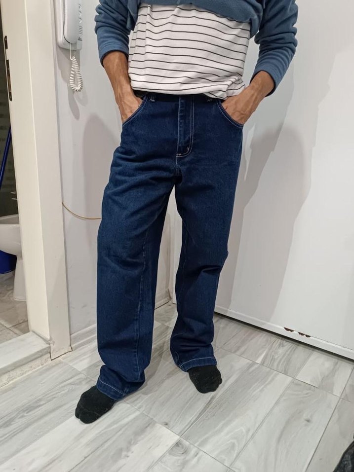 Gevşek Kesim Lacivert Kadın Jean - Görsel 2