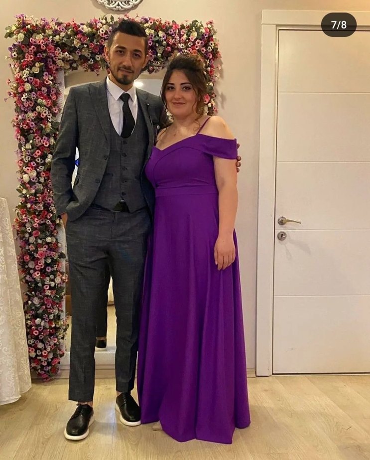 Mor Uzun Abiye Elbise - Görsel 4