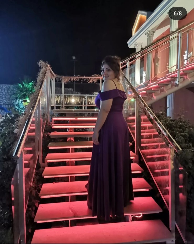 Mor Uzun Abiye Elbise - Görsel 3