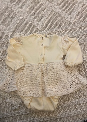 Kız Bebek Bej Triko Elbise 3-6 Ay - Görsel 2