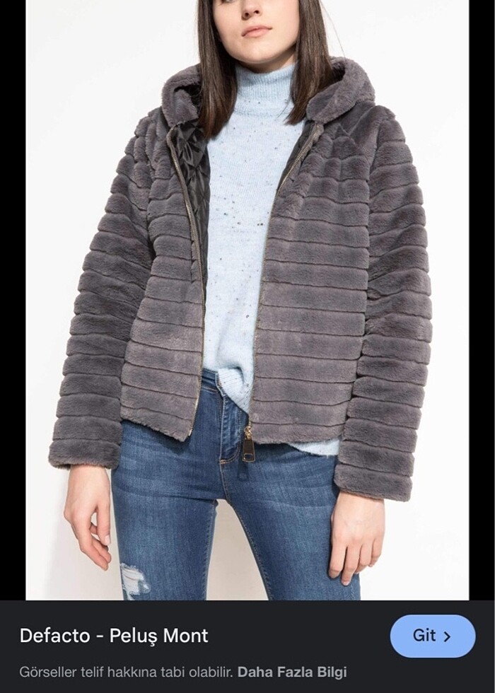 Defacto kürk mont - Görsel 2