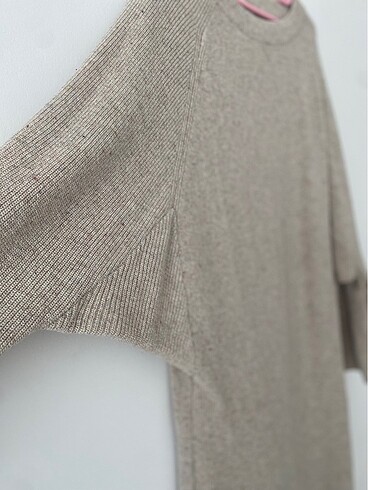 Dilvin Bisiklet yaka Yarasa Yırtmaçlı Elbise - Görsel 5