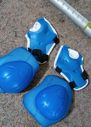 Mavi Kadife Biker Diz Koruyucu - Görsel 2