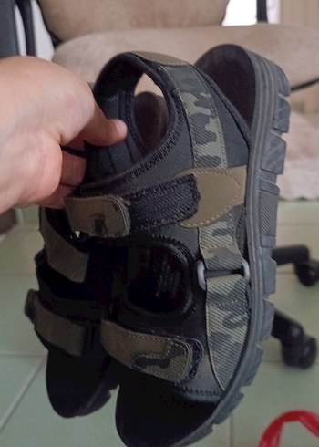 Kemerli Erkek Çocuk Kamuflaj Terlik - Görsel 6