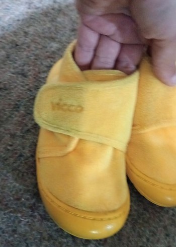 Vicco Kız Çocuk Sarı Sıcak Terlik Velcro