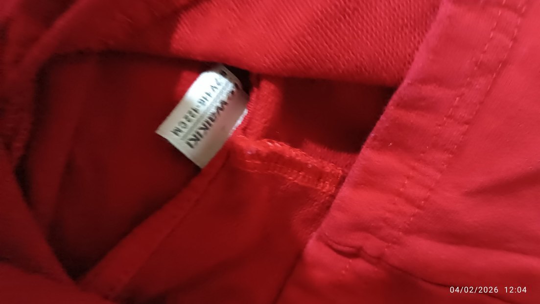 Kırmızı Kapüşonlu Erkek Sweatshirt - Görsel 5