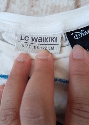 7 Yaş Beden beyaz Renk Beyaz Uzun Kollu Mickey Baskılı Kız Tişörtü