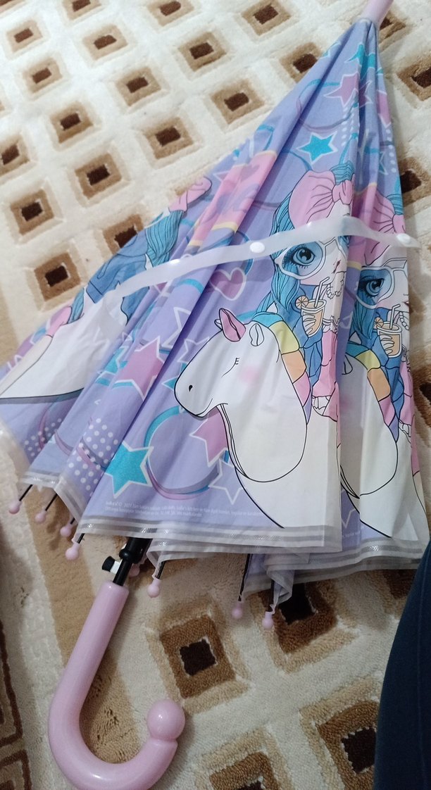 Mor Pastel Pilili Kadın Şemsiye - Görsel 2