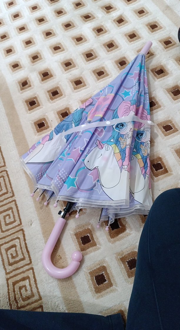 Mor Pastel Pilili Kadın Şemsiye - Görsel 3