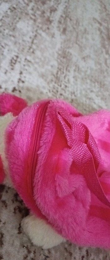 Beden pembe Renk Peluş çanta