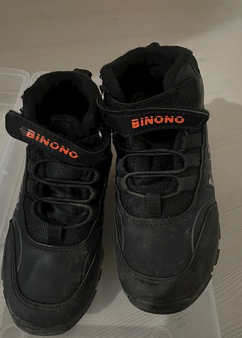 Erkek Çocuk Siyah Biker Bot Velcro