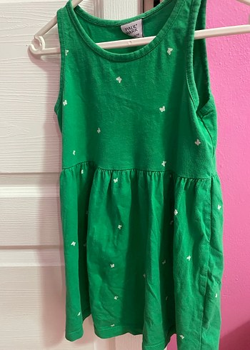 Kolsuz Yeşil Kız Çocuk Elbisesi - Görsel 3