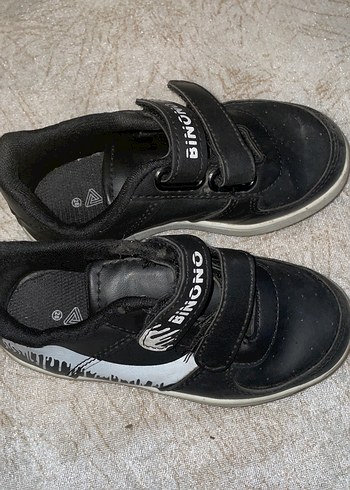 Erkek Çocuk Siyah Cırtlı Spor Ayakkabı - Görsel 2