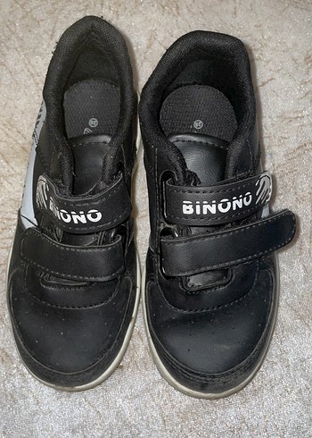 Erkek Çocuk Siyah Cırtlı Spor Ayakkabı - Görsel 3