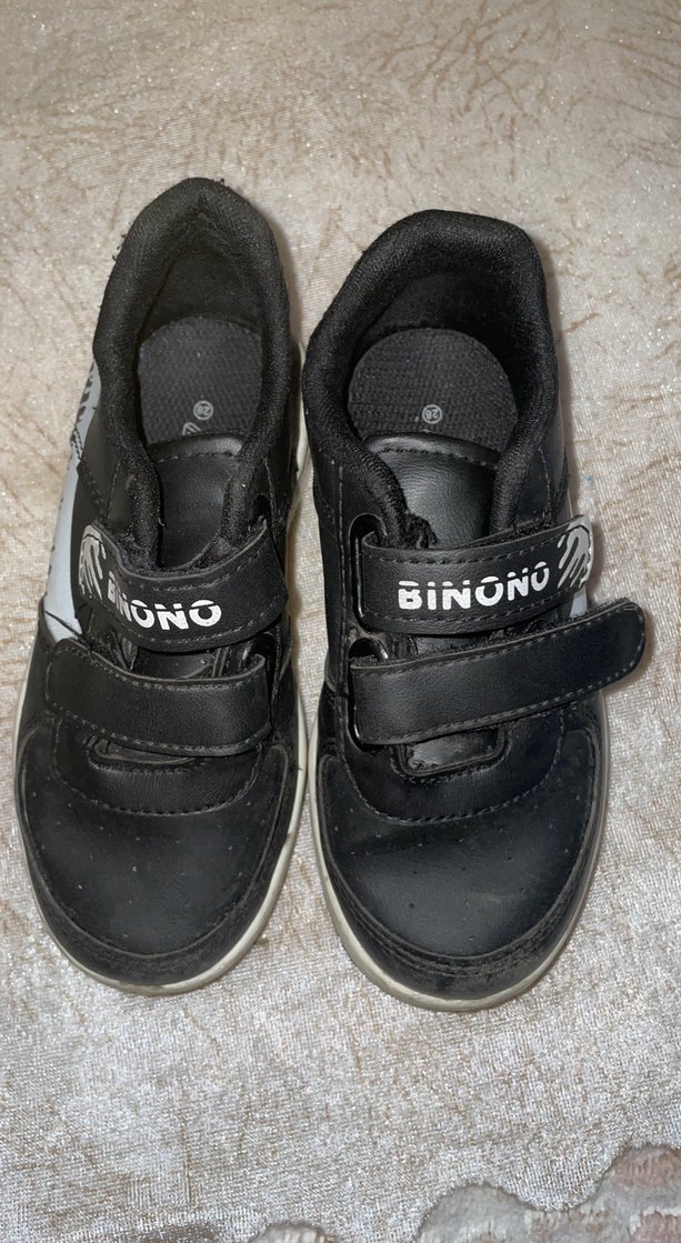 Erkek Çocuk Siyah Cırtlı Spor Ayakkabı - Görsel 3