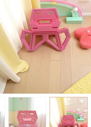 Pembe çocuk sandalyesi - Görsel 2