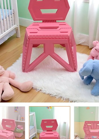 Pembe çocuk sandalyesi - Görsel 3