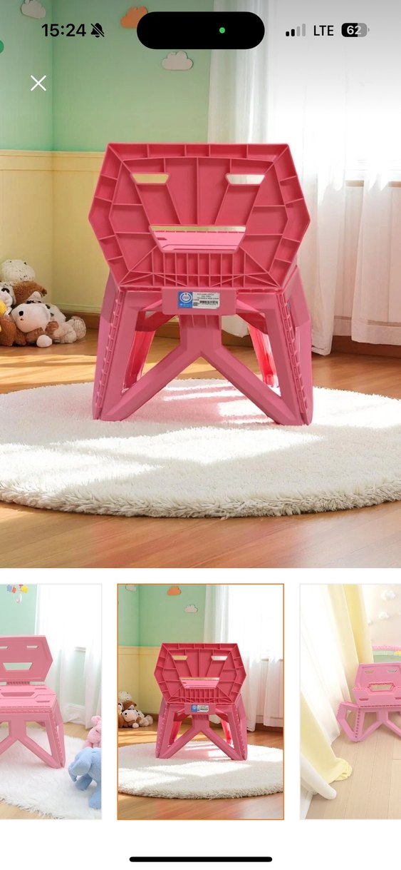 Pembe çocuk sandalyesi - Görsel 4