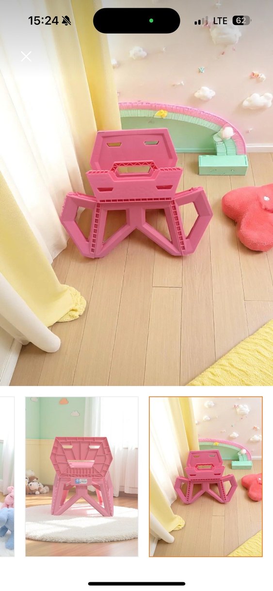 Pembe çocuk sandalyesi - Görsel 2